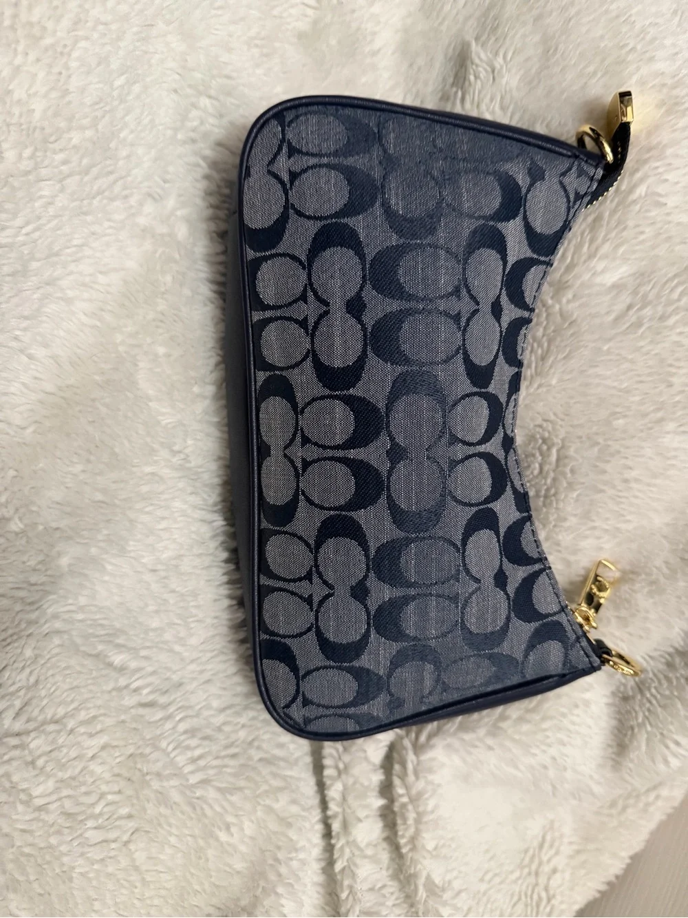 Coach Denim Tone Signature Mini Hobo with Gold Hardware